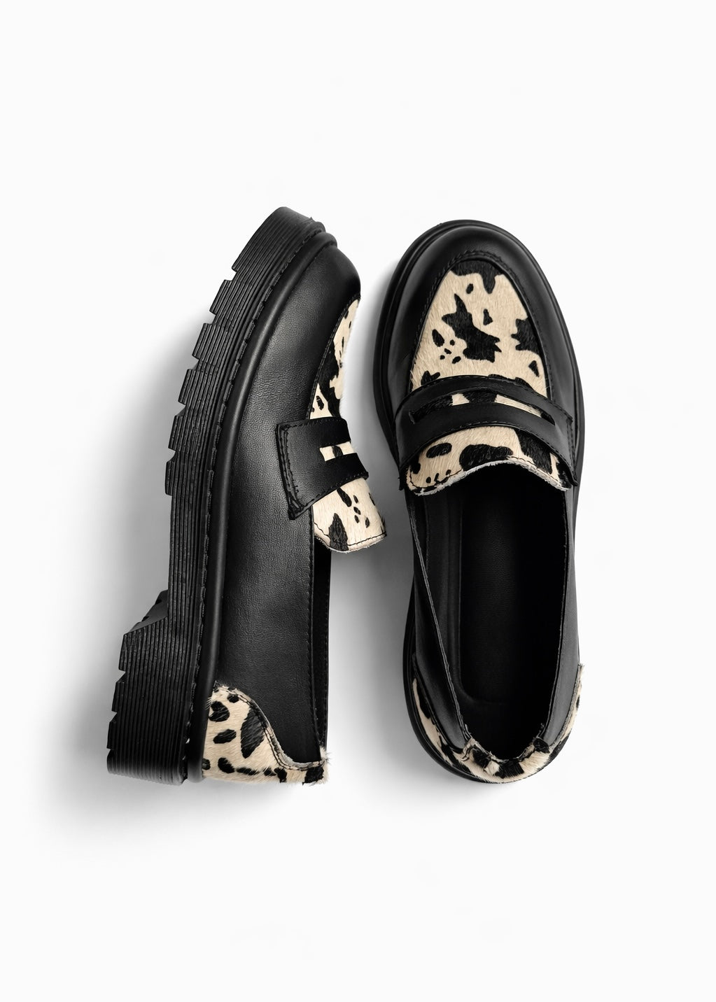 Mocasines Penny Loafers Cowboy Negros