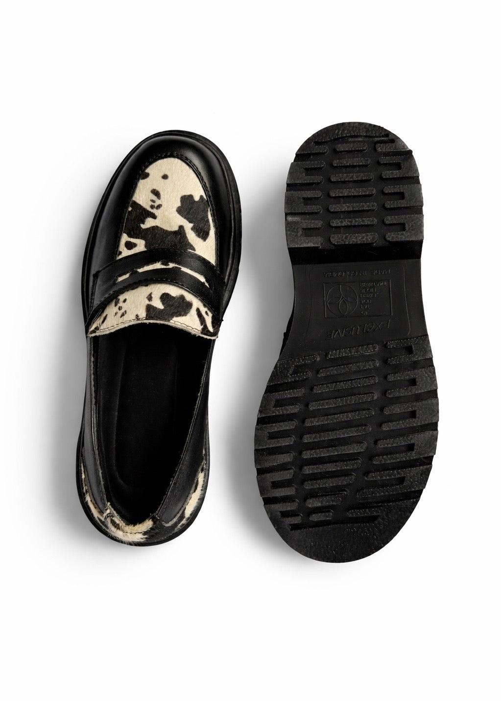 Mocasines Penny Loafers Cowboy Negros