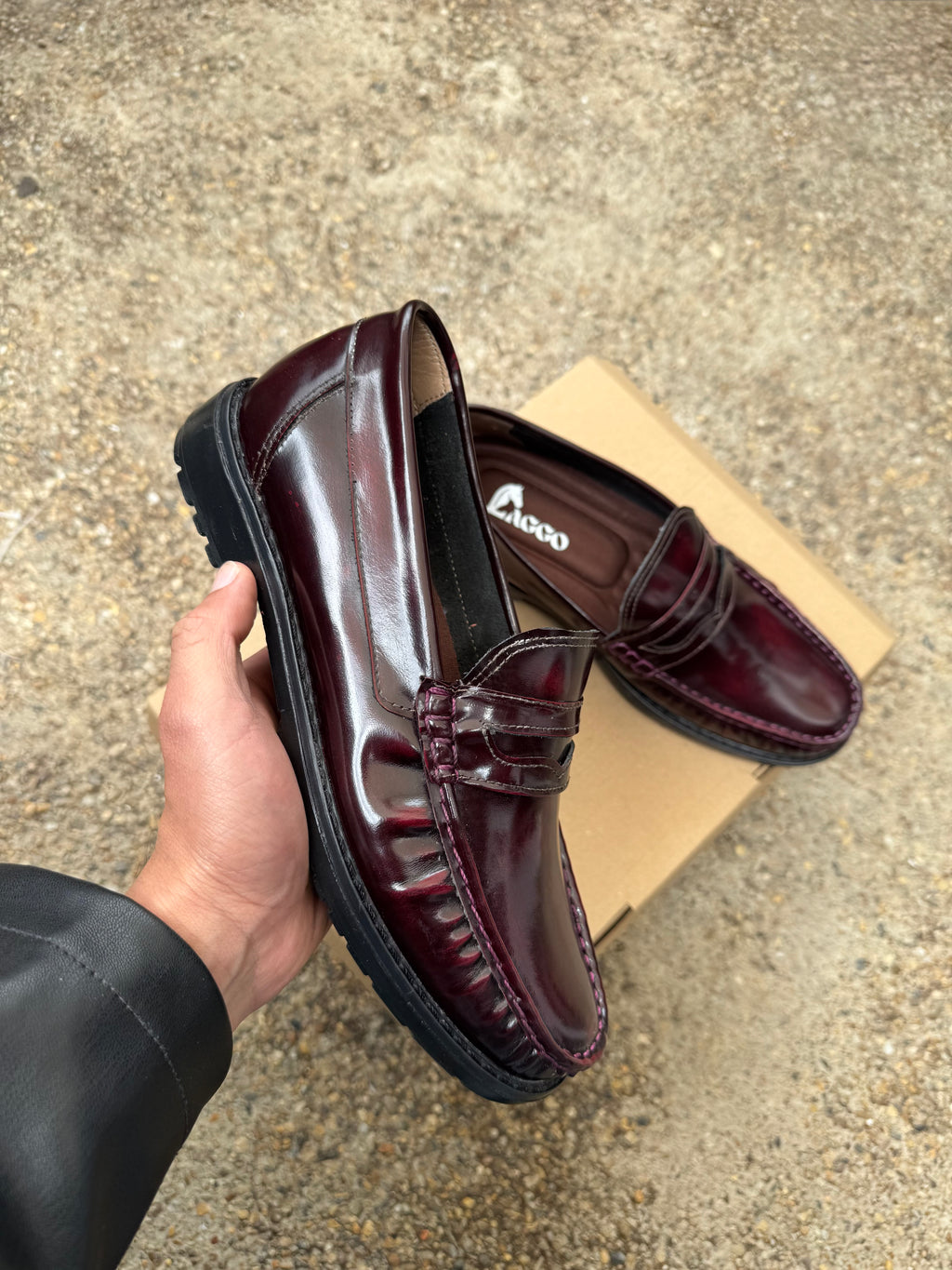 Mocasines Penny Loafers Vino