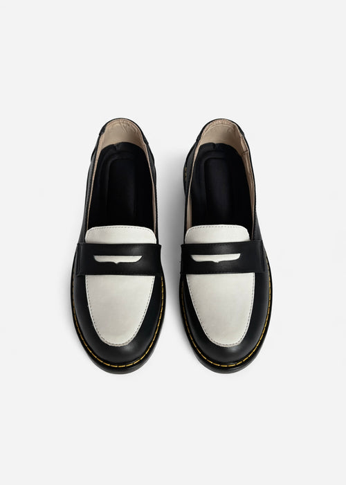 Penny Loafers White Yellow